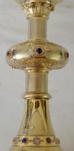 Solid silver gilt antique French Gothic Chalice.